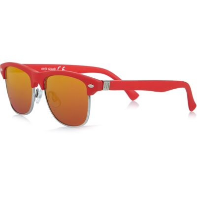 Boys red mirror retro sunglasses